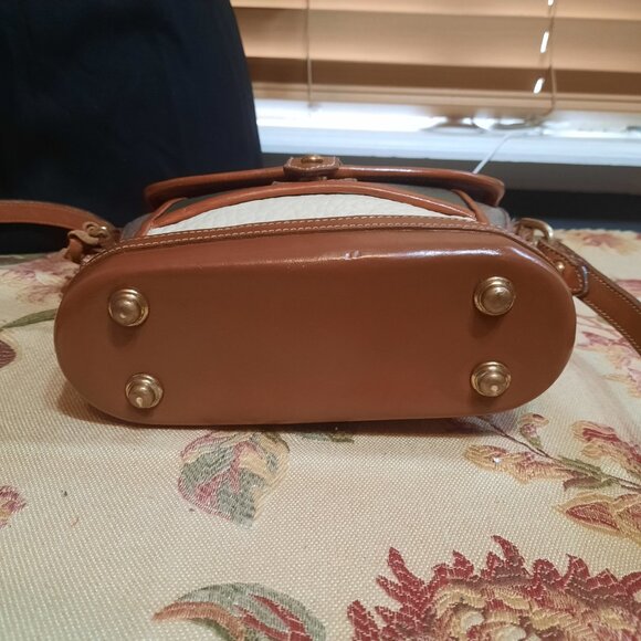 SOLD! Dooney & Bourke Leather Mini Dover Crossbody Vintage Hand Painted - Picture 5 of 16